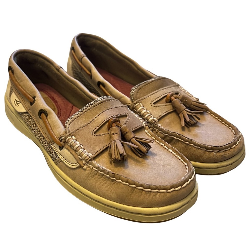 Sperry Woman’s 5.5 Tan Slip On Boat Shoes